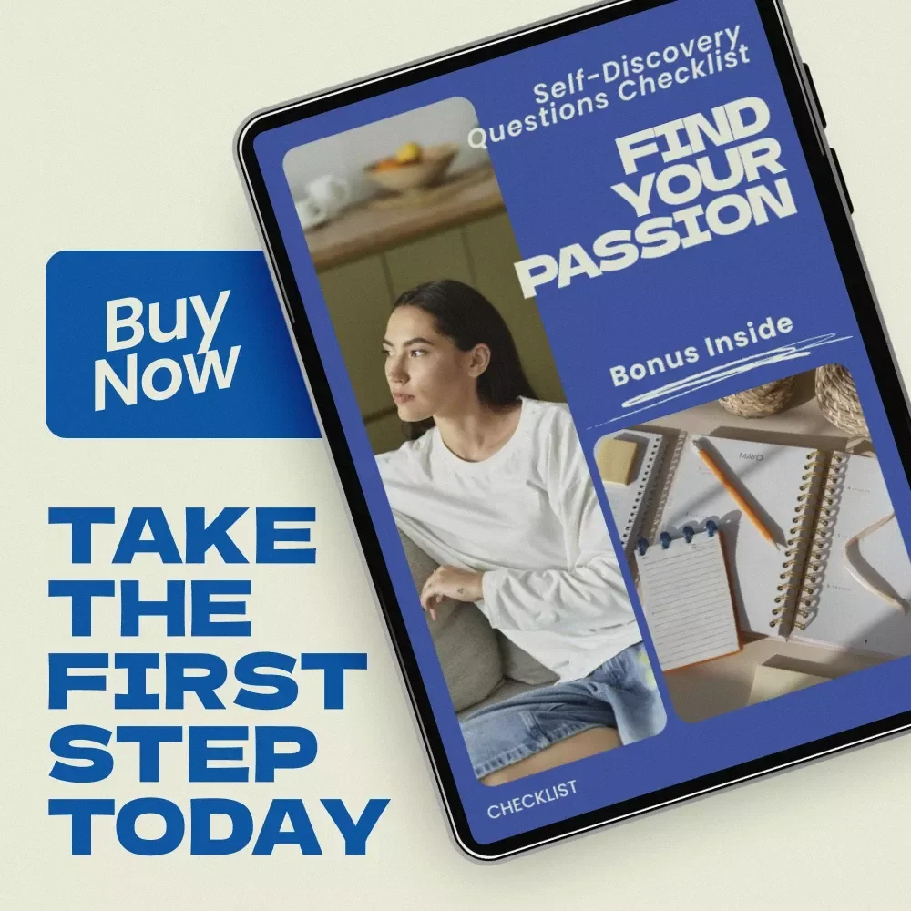 Self-Discovery Questions Checklist: Find Your Passion – Guided Self Discovery Questions for Finding Passion, Personal Growth Workbook, Printable Reflection Tool