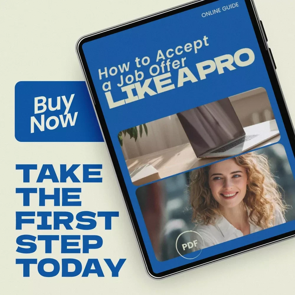 How to Accept a Job Offer Like a Pro – Professional Checklist Guide | How to Accept a Job Offer Professionally | Career Success Digital Download | Job Offer Acceptance Guide