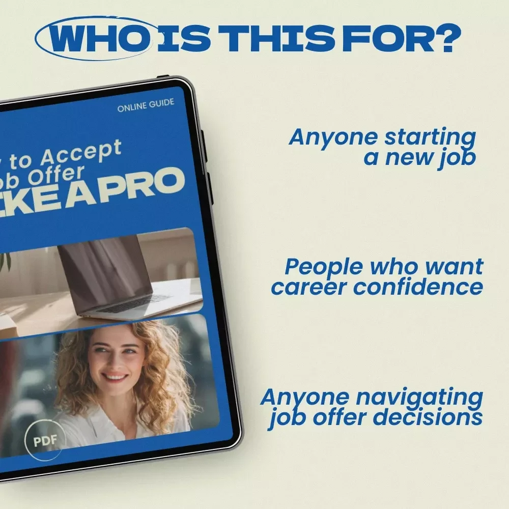 How to Accept a Job Offer Like a Pro – Professional Checklist Guide | How to Accept a Job Offer Professionally | Career Success Digital Download | Job Offer Acceptance Guide