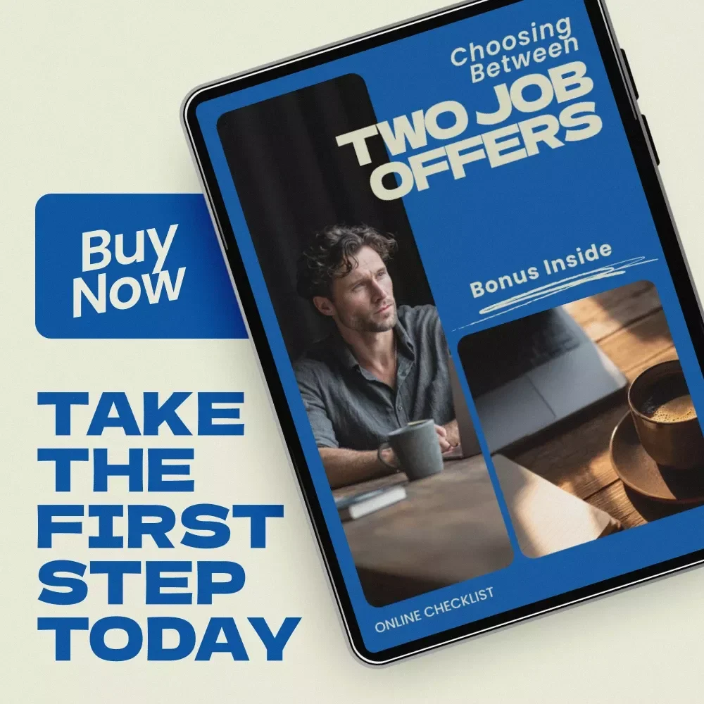 Choosing Between Two Job Offers – Practical Career Decision Checklist & Guide | how to choose between two job offers | Job Offer Comparison Worksheet | Career Decision Tool | Instant Digital Download
