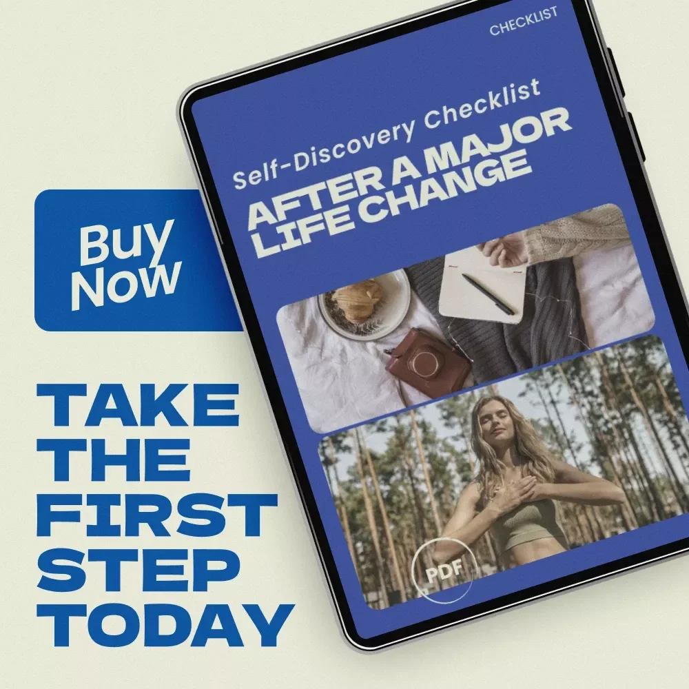 Self-Discovery Checklist After a Major Life Change | Self Discovery Questions After Major Life Change Printable Guide, Life Reset Workbook, Personal Growth Reflection Tool