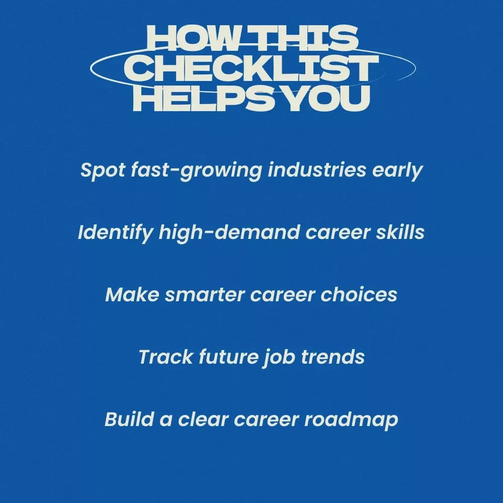 Your Checklist for Spotting High-Growth Fields – Career Planning Guide on how to find high growth career fields, Future-Proof Career Strategy Checklist, Workforce Trends & Skill Demand Digital Download