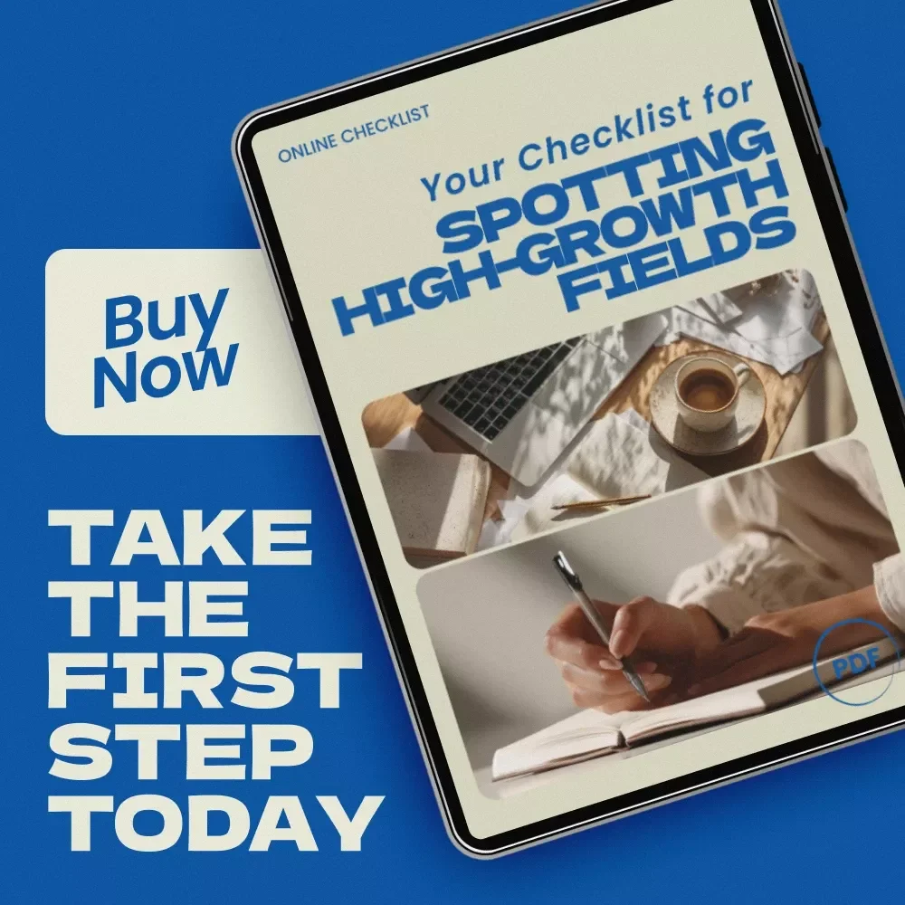 Your Checklist for Spotting High-Growth Fields – Career Planning Guide on how to find high growth career fields, Future-Proof Career Strategy Checklist, Workforce Trends & Skill Demand Digital Download