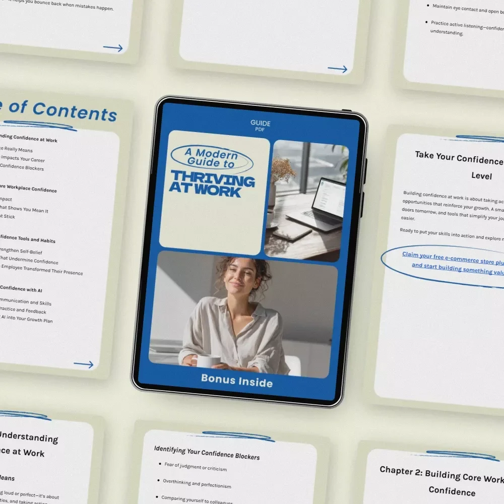 A Modern Guide to Thriving at Work | How to Build Confidence at Work, Career Growth eBook, Workplace Success Guide, Professional Development Download