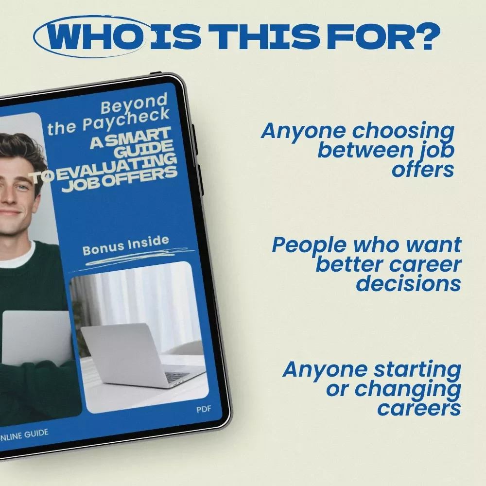Beyond the Paycheck: A Smart Guide to Evaluating Job Offers | Career Decision Guide & Checklist on how to evaluate a job offer beyond salary