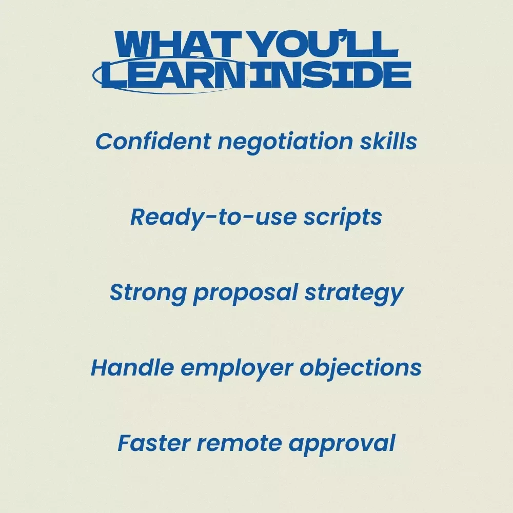 The Remote Work Negotiation Playbook: How to Negotiate Remote Work with Your Current Employer Guide, Work From Home Proposal Template, Career Growth eBook