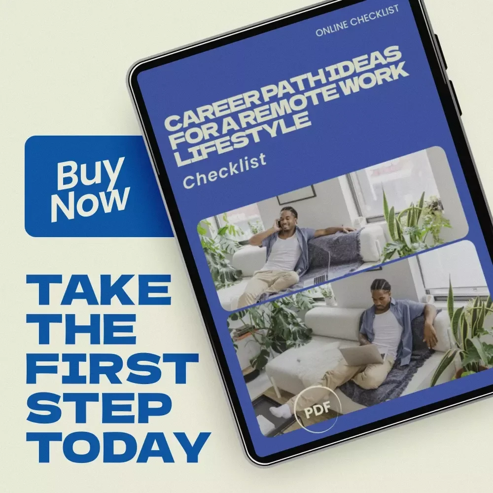 Career Path Ideas for a Remote Work Lifestyle Checklist – Practical Career Path Ideas for Remote Work Lifestyle, Work From Anywhere Planning Tool, Digital Download for Freelancers, Entrepreneurs & Location-Independent Careers