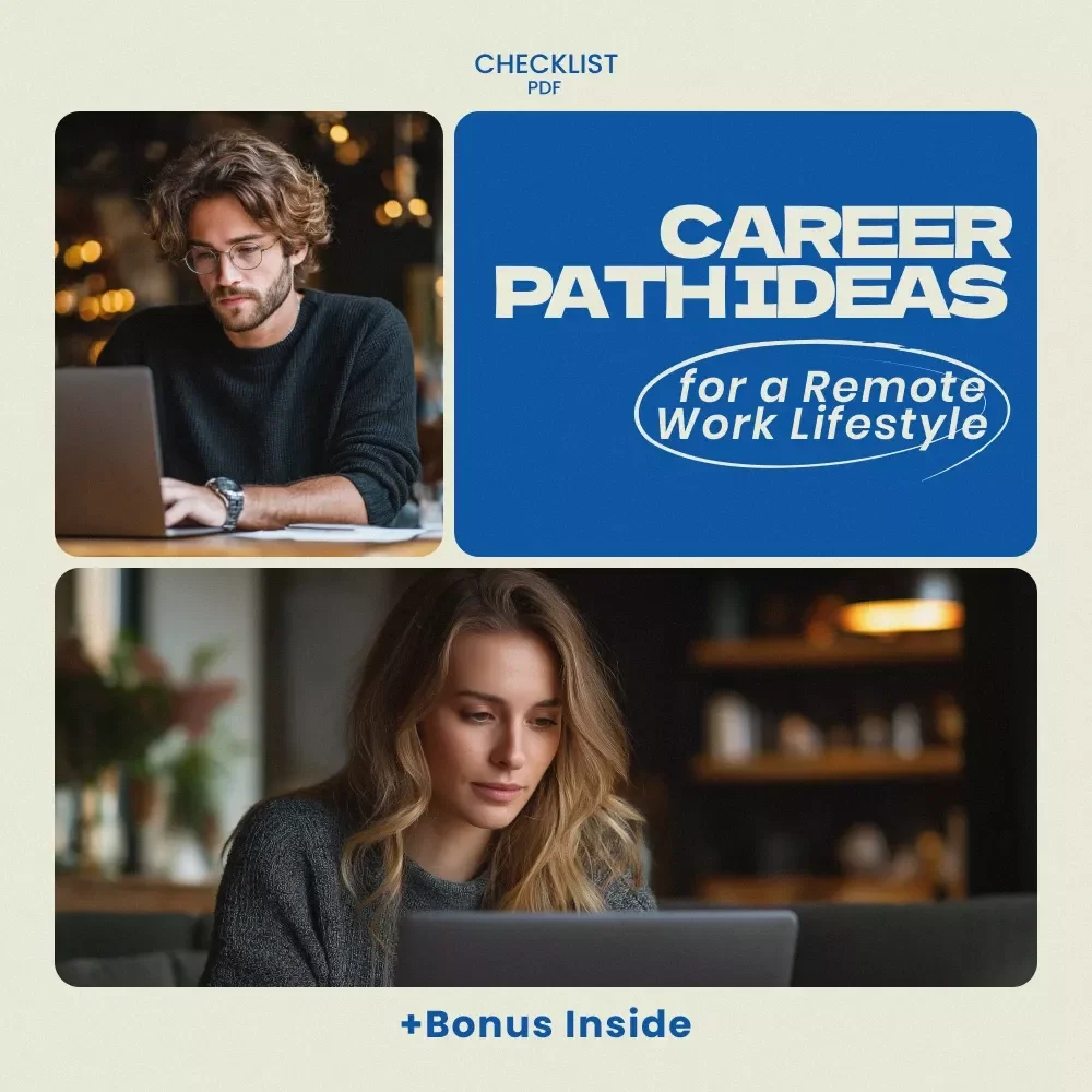 Career Path Ideas for a Remote Work Lifestyle Checklist – Practical Career Path Ideas for Remote Work Lifestyle, Work From Anywhere Planning Tool, Digital Download for Freelancers, Entrepreneurs & Location-Independent Careers