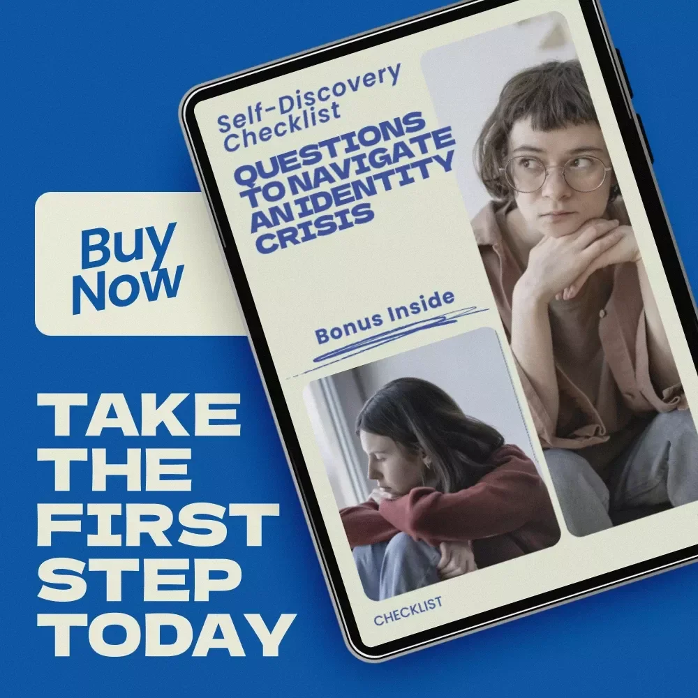 Self-Discovery Checklist: Questions to Navigate an Identity Crisis | Self Discovery Questions for Identity Crisis Printable Guide for Clarity, Purpose & Personal Growth