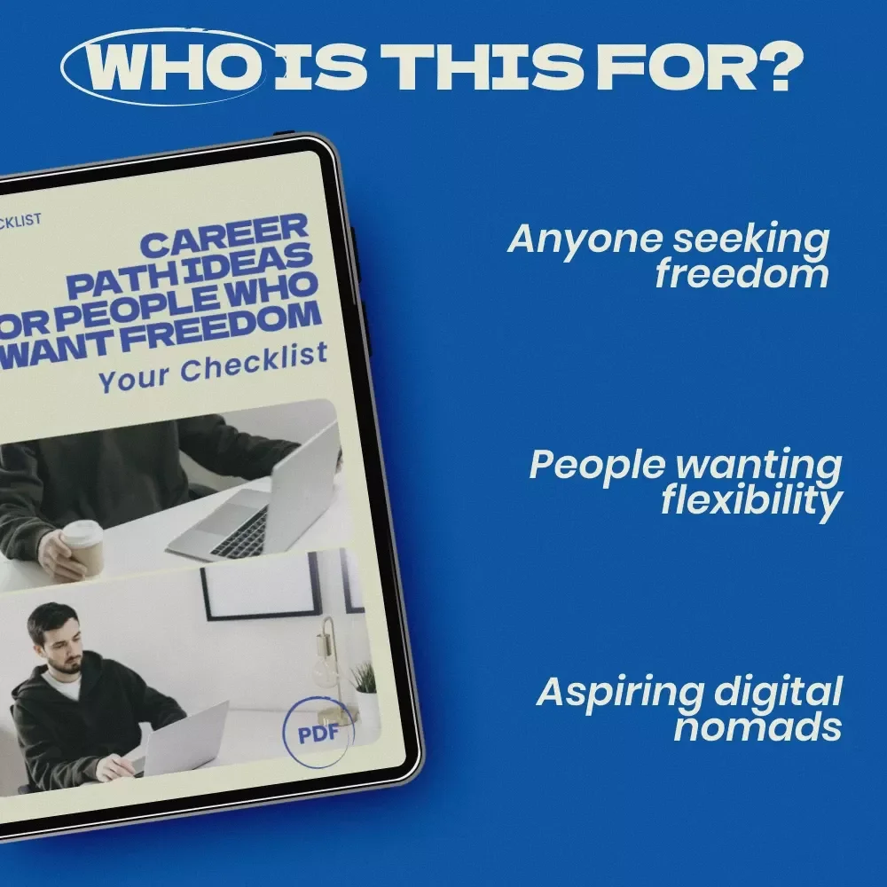 Career Path Ideas for People Who Want Freedom – Digital Checklist for Flexible Work, Remote Careers & Lifestyle Design | Career Path Ideas for People Who Want Freedom Guide