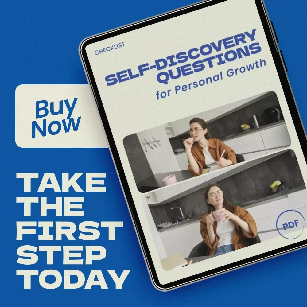 Self-Discovery Questions for Personal Growth Checklist – Guided Reflection Workbook, Printable Journal Prompts, Mindset & Life Clarity Tool