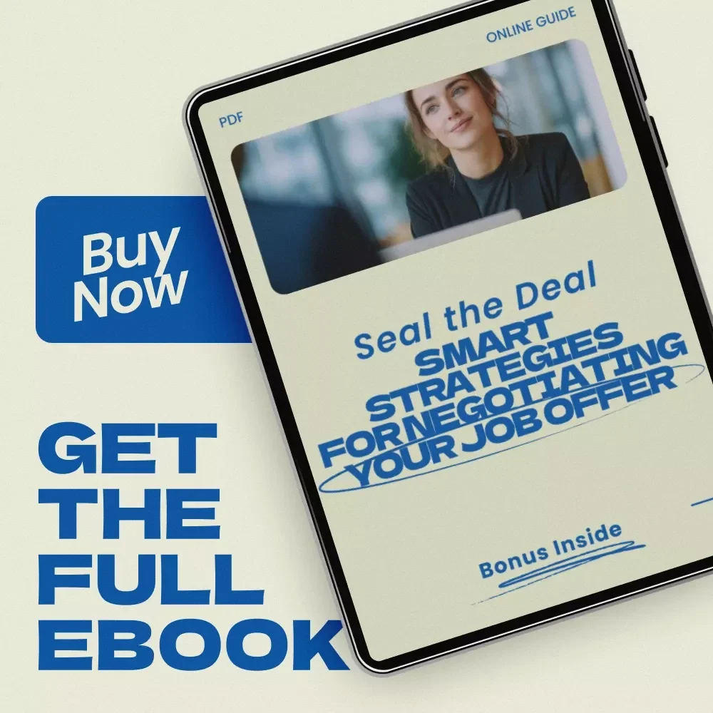 Seal the Deal: Smart Strategies for Negotiating Your Job Offer – Practical eBook Guide on how to negotiate a job offer, Salary Negotiation Strategies, Career Success Checklist Digital Download