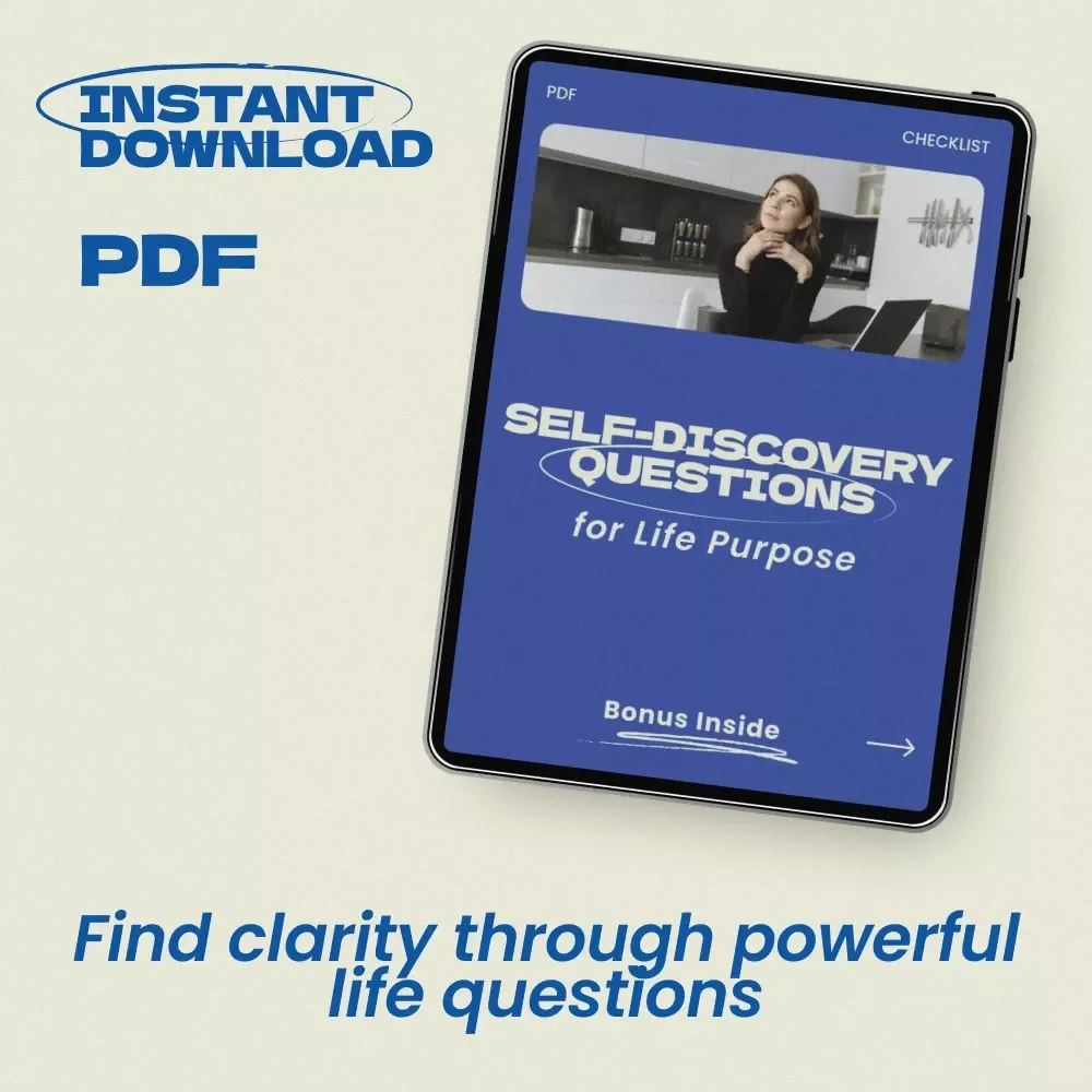 Self-Discovery Questions for Life Purpose Checklist | Guided Reflection Workbook for Clarity, Direction & Personal Growth | Printable Digital Download