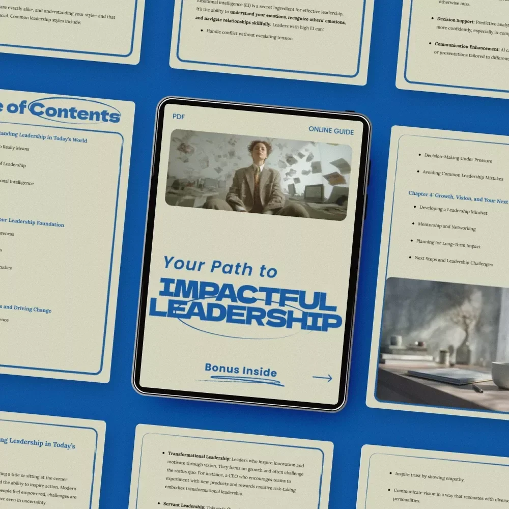 Your Path to Impactful Leadership, Leadership Skills Workbook, Personal Development eBook, Team Leadership & Influence Guide