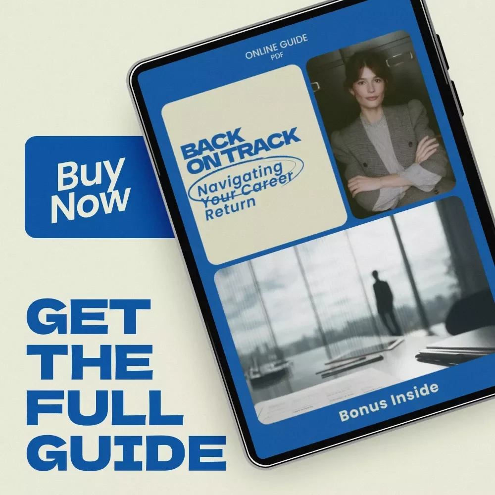 Back on Track: Navigating Your Career Return – A Practical Guide on how to go back to work after a career break, Career Restart Planner, Job Search Strategy Workbook, Professional Comeback Guide