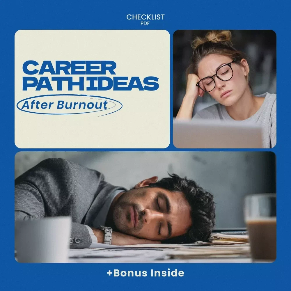 Career Path Ideas After Burnout Checklist – Digital Download Guide for Career Change, Work-Life Balance Planning, Career Reset Workbook, Career Path Ideas After Burnout