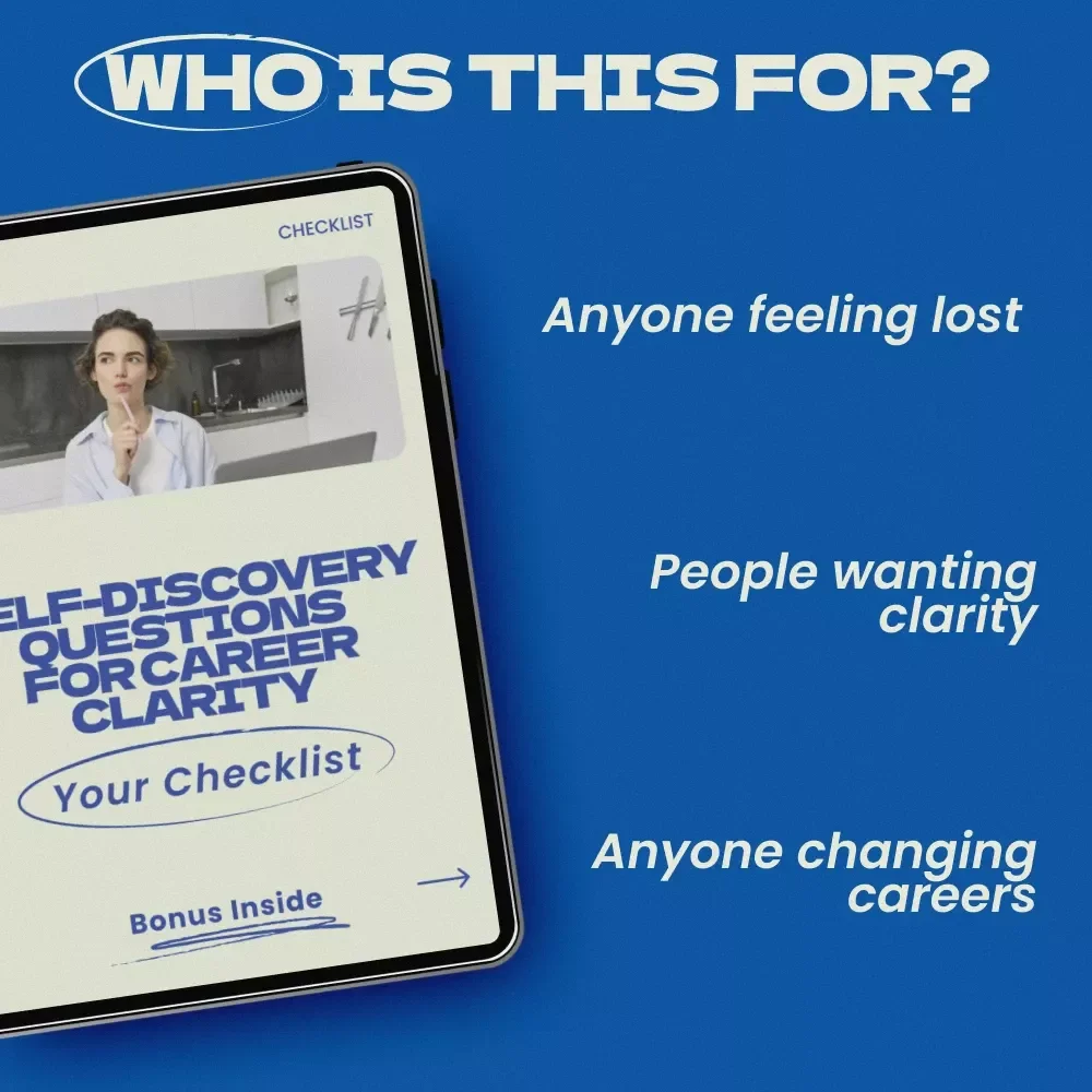 Self-Discovery Questions for Career Clarity Checklist | Printable Career Reflection Guide | Self discovery questions for career clarity Digital Download
