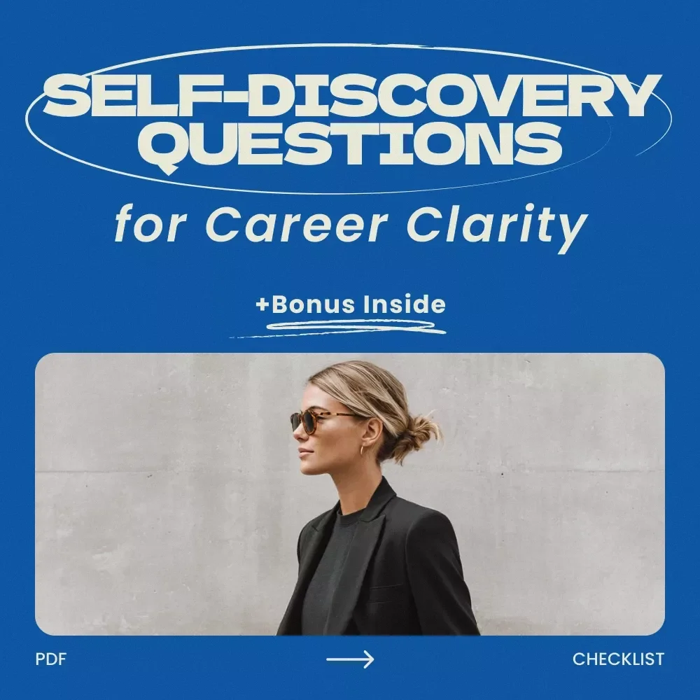 Self-Discovery Questions for Career Clarity Checklist | Printable Career Reflection Guide | Self discovery questions for career clarity Digital Download