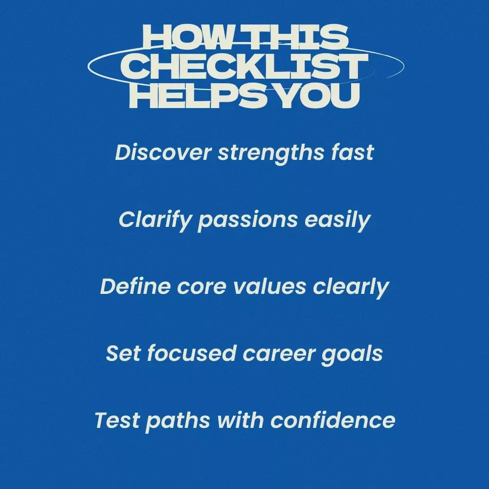 Self-Discovery Questions for Career Clarity Checklist | Printable Career Reflection Guide | Self discovery questions for career clarity Digital Download