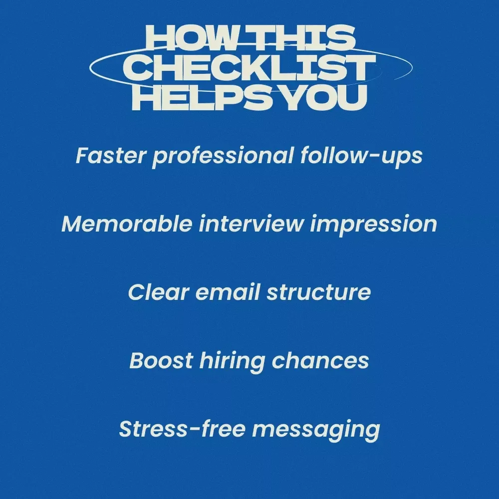 The After-Interview Thank You Email Checklist | How to Send a Thank You Email After Interview | Job Interview Follow-Up Guide | Career Success Digital Download