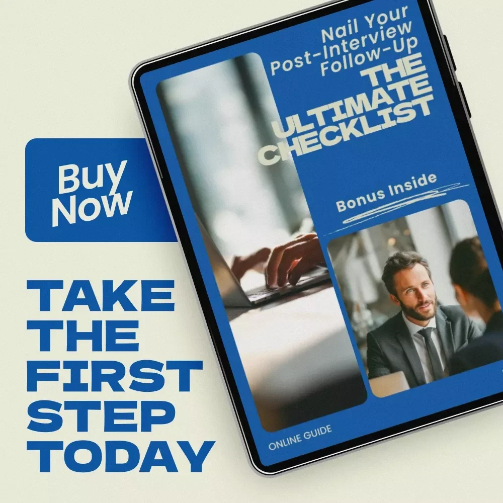 Nail Your Post-Interview Follow-Up Checklist – How to Follow Up After an Interview Guide, Job Interview Thank You Email Checklist, Career Success Digital Download