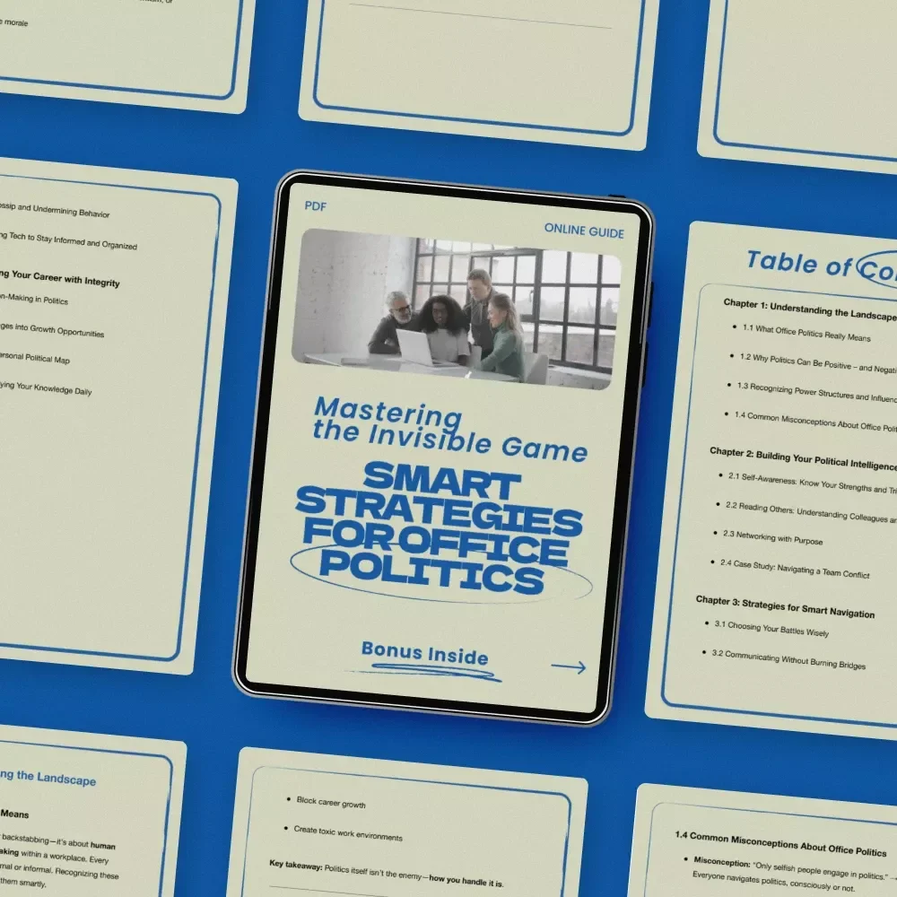 Mastering the Invisible Game: Smart Strategies for Office Politics | Practical Guide on how to handle office politics, Workplace Strategy eBook, Career Growth & Professional Communication Digital Download