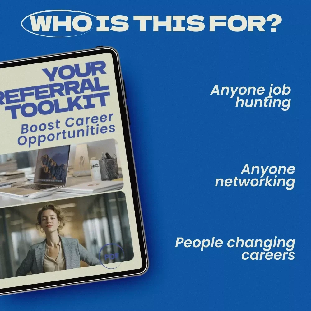 Your Referral Toolkit: Boost Career Opportunities – Job Referral Checklist & Guide on how to get referrals for jobs, Networking Strategy, Career Growth Digital Download