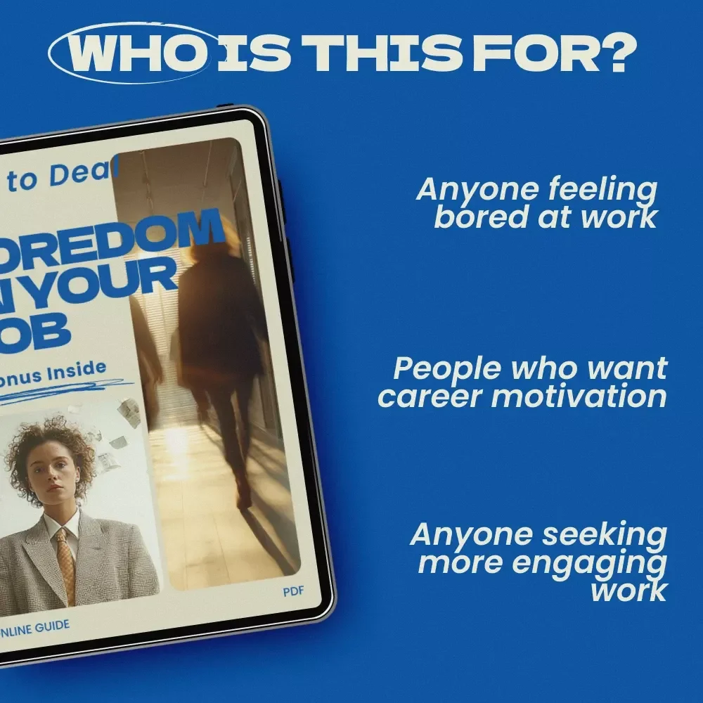 How to Deal with Boredom in Your Job Checklist – Practical Guide for What to Do When You Are Bored in Your Current Role, Career Growth Printable, Work Motivation Digital Download