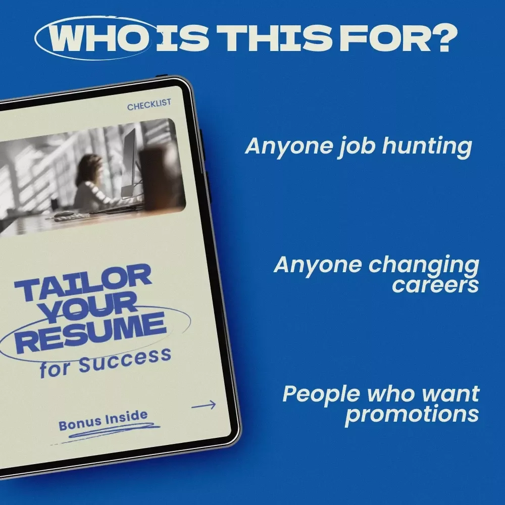 Tailor Your Resume for Success – How to Tailor Your Resume to a Specific Job Checklist for Job Seekers, ATS-Friendly Resume Guide, Career Boost Digital Download