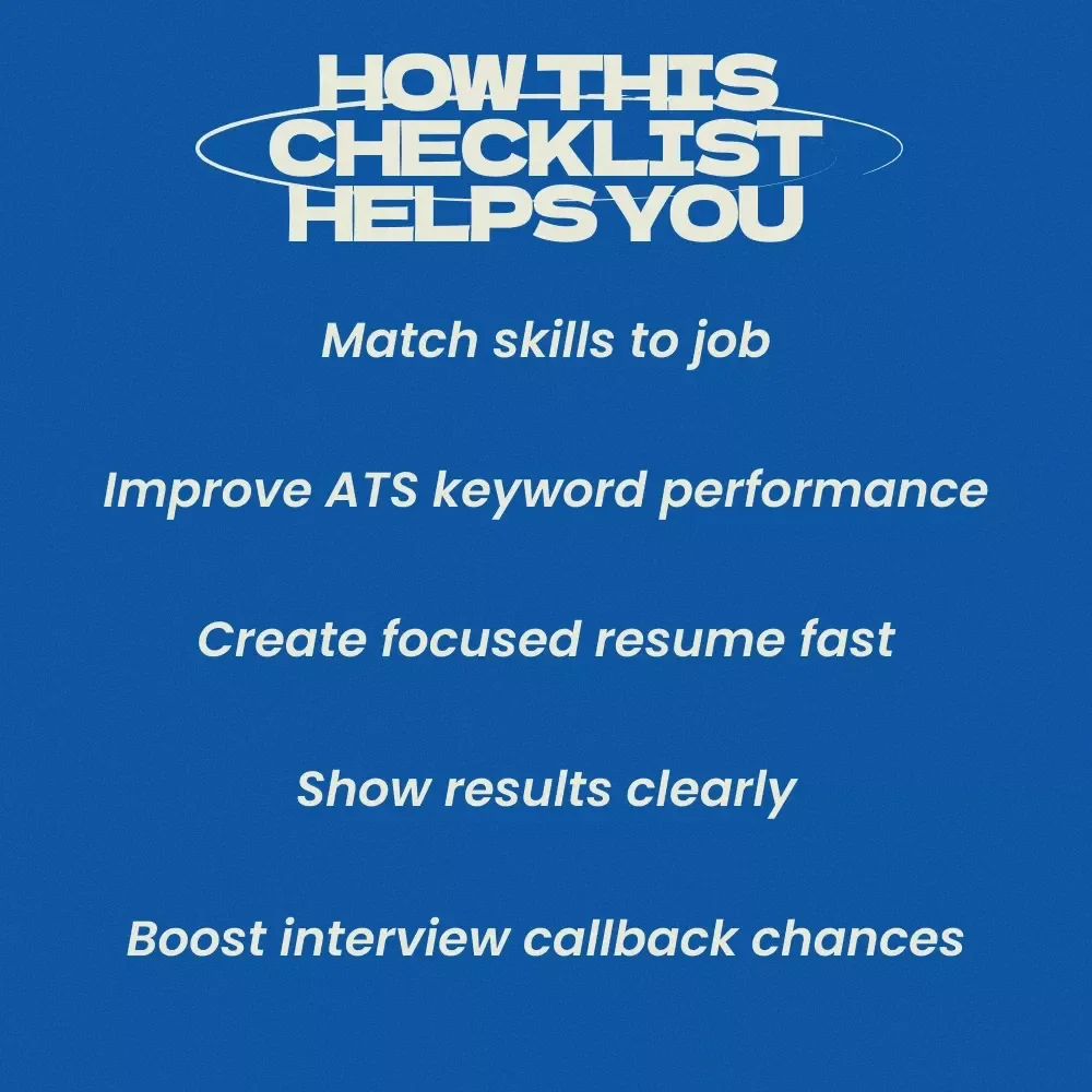 Tailor Your Resume for Success – How to Tailor Your Resume to a Specific Job Checklist for Job Seekers, ATS-Friendly Resume Guide, Career Boost Digital Download