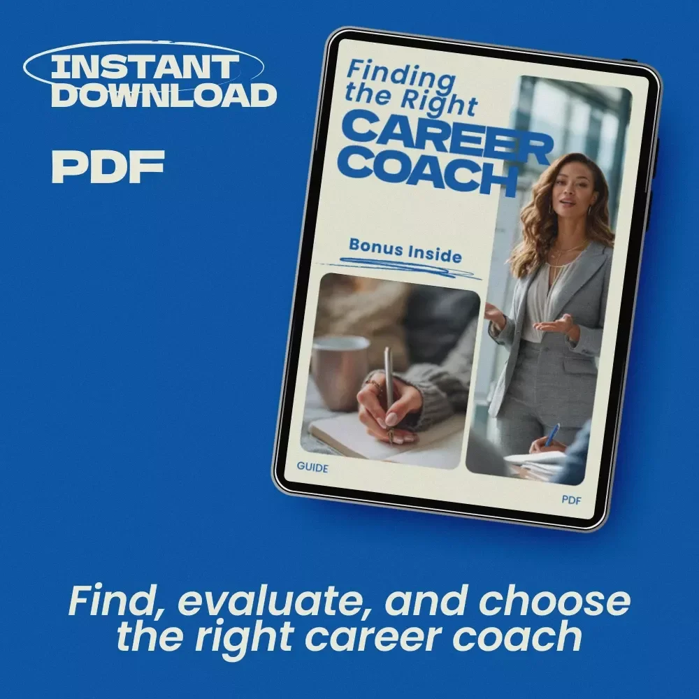 Finding the Right Career Coach Guide – How to Find a Career Coach, Career Clarity Workbook, Job Transition Planning, Digital Download