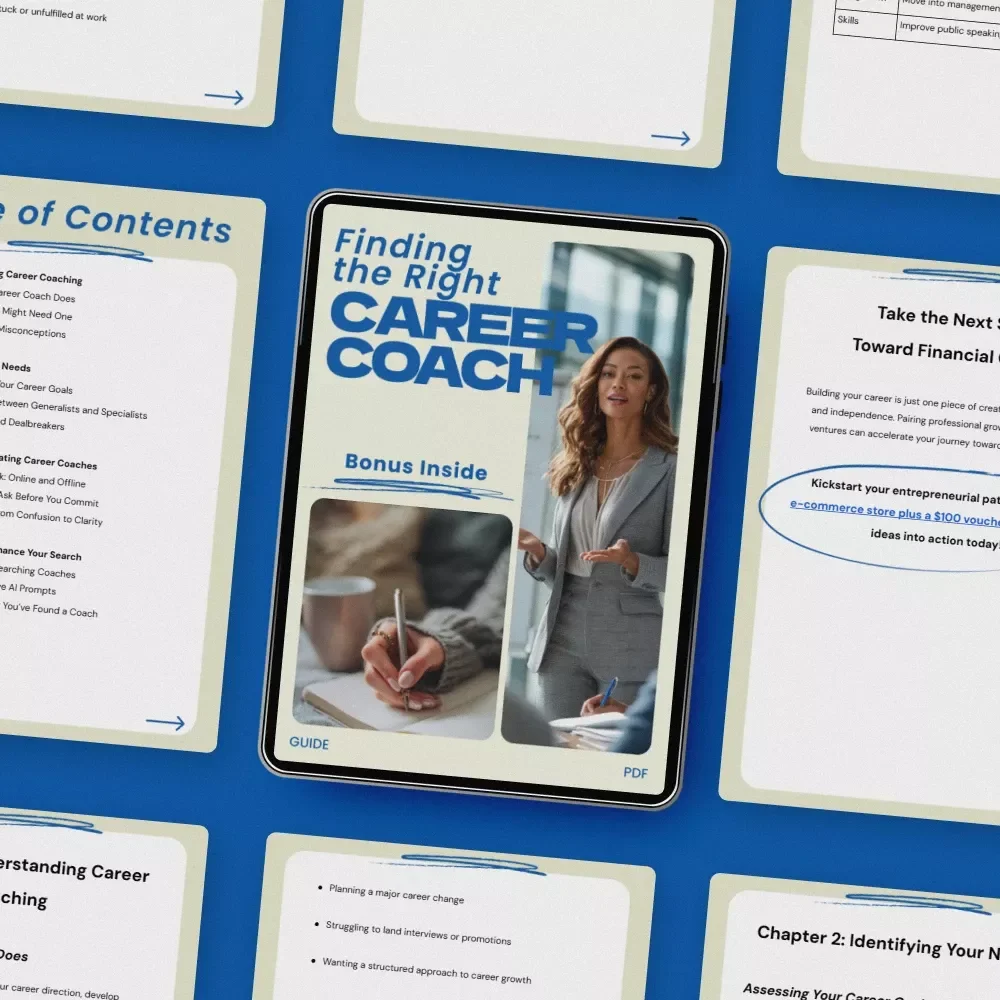 Finding the Right Career Coach Guide – How to Find a Career Coach, Career Clarity Workbook, Job Transition Planning, Digital Download