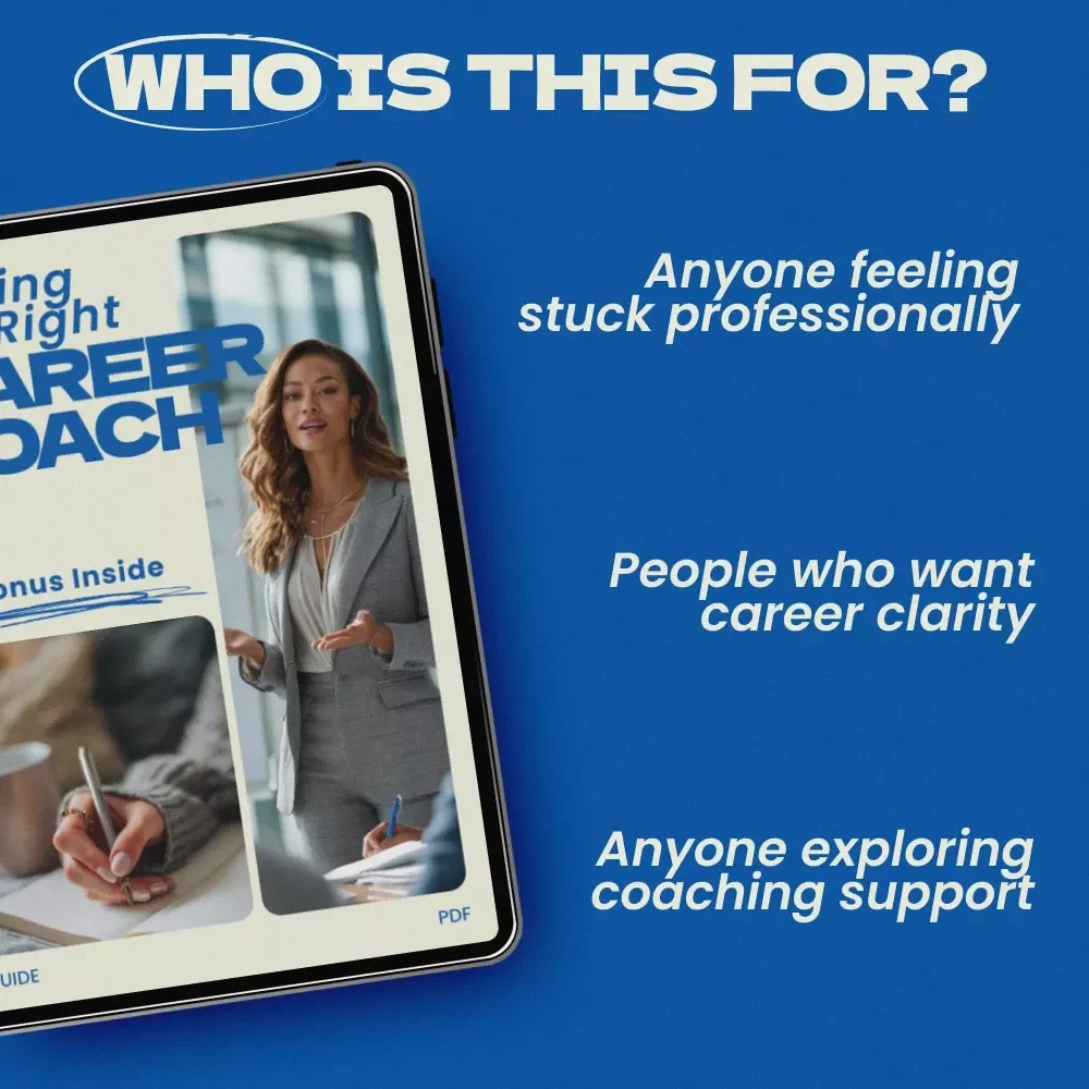 Finding the Right Career Coach Guide – How to Find a Career Coach, Career Clarity Workbook, Job Transition Planning, Digital Download