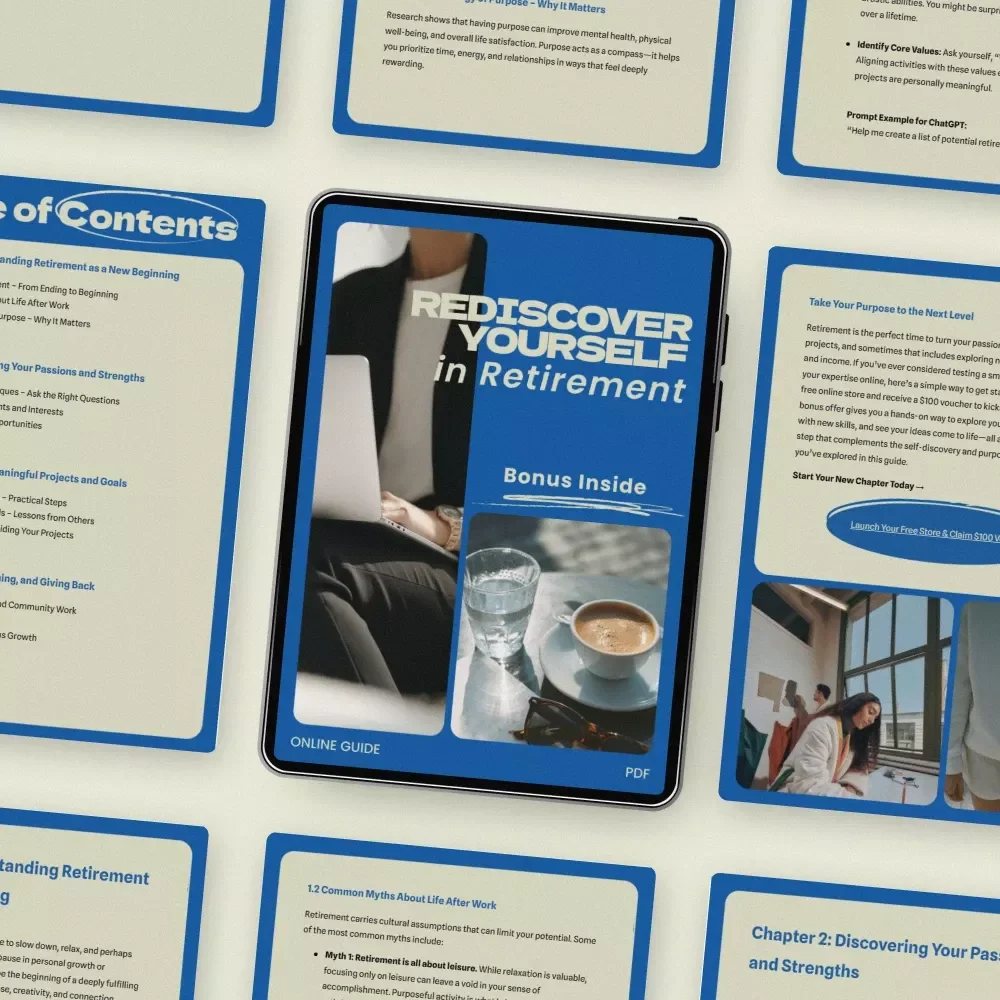 Rediscover Yourself in Retirement – Digital Guide for Finding Purpose & Direction | Practical Workbook on How to Purpose After Retirement | Meaningful Projects, Self-Discovery & Personal Growth