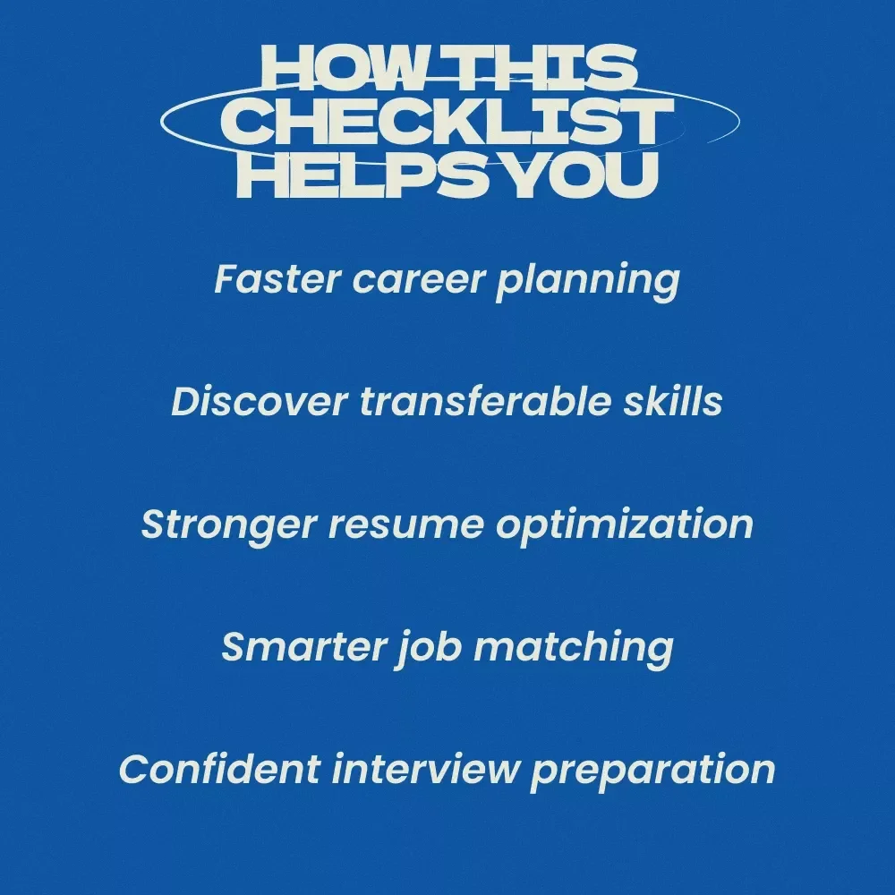 AI Tools for Changing Careers Checklist – AI Tools That Help With Career Changes, Career Pivot Planner, AI Career Transition Guide, Resume & LinkedIn Optimization Toolkit