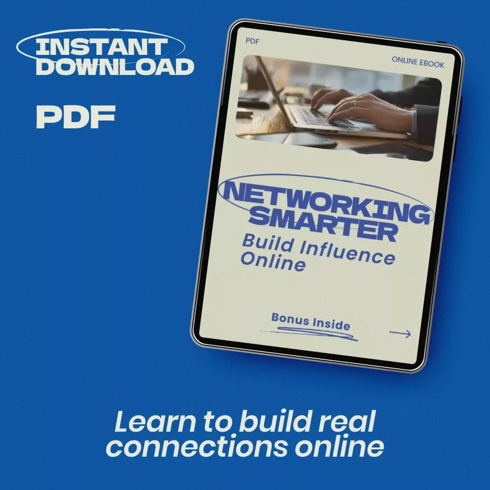 Networking Smarter: Build Influence Online – How to Network Online Effectively eBook, Digital Download Guide for Personal Branding, Outreach, and Online Relationship Building