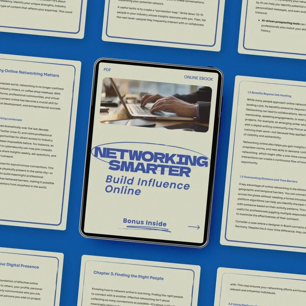 Networking Smarter: Build Influence Online – How to Network Online Effectively eBook, Digital Download Guide for Personal Branding, Outreach, and Online Relationship Building