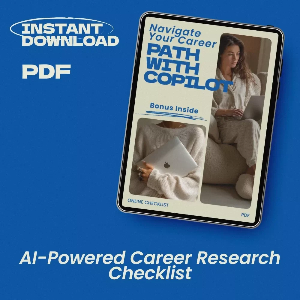 Navigate Your Career Path with Copilot – Career Research Checklist & AI Prompt Guide | how to use copilot for career research | Career Planning Digital Download