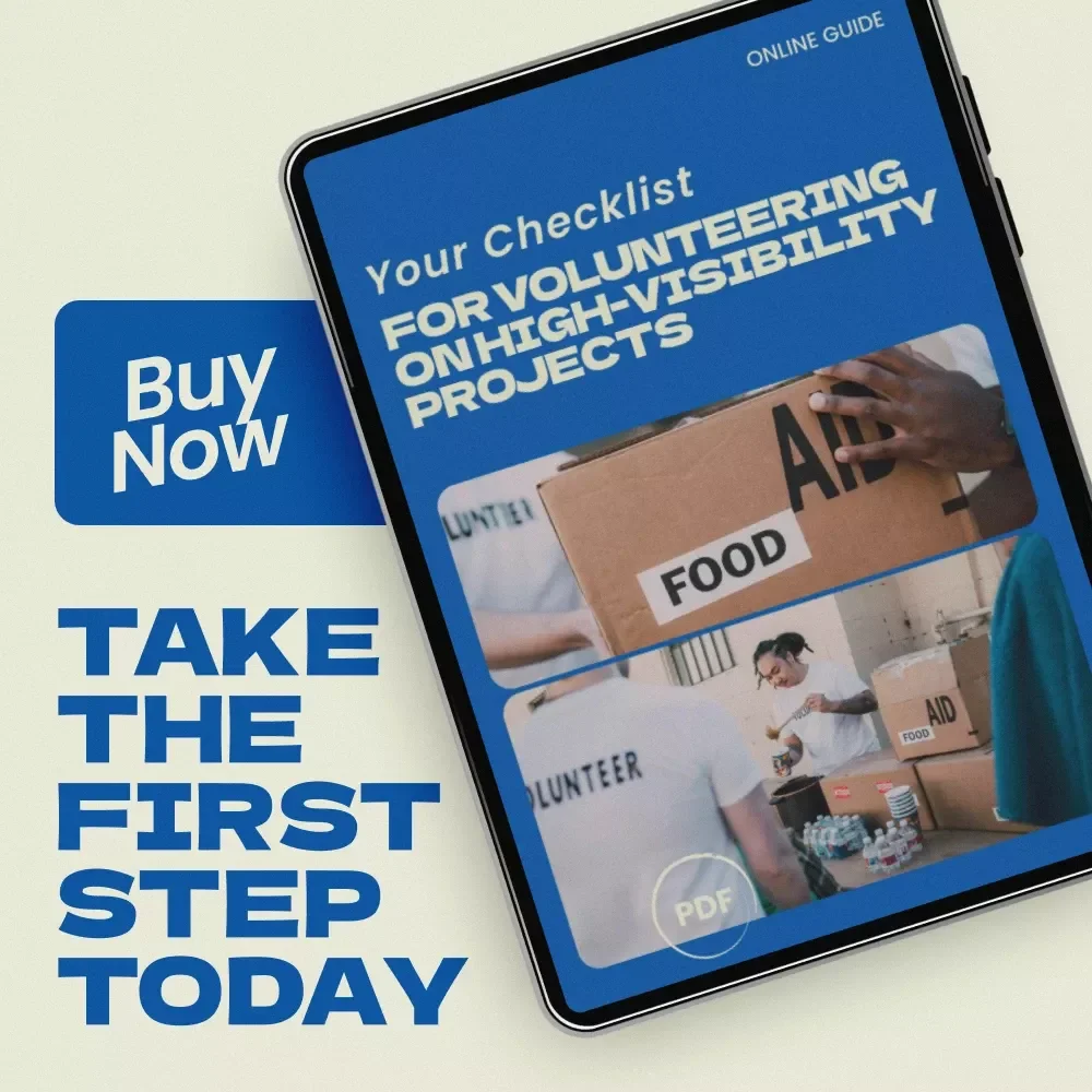 Your Checklist for Volunteering on High-Visibility Projects | Career Growth Digital Checklist | How to Volunteer for High Visibility Projects Guide | Professional Development Download