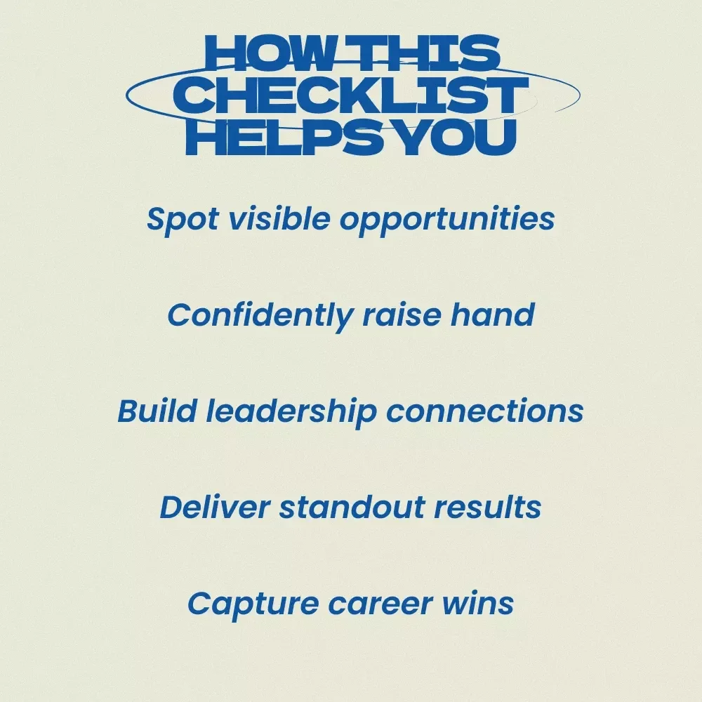 Your Checklist for Volunteering on High-Visibility Projects | Career Growth Digital Checklist | How to Volunteer for High Visibility Projects Guide | Professional Development Download