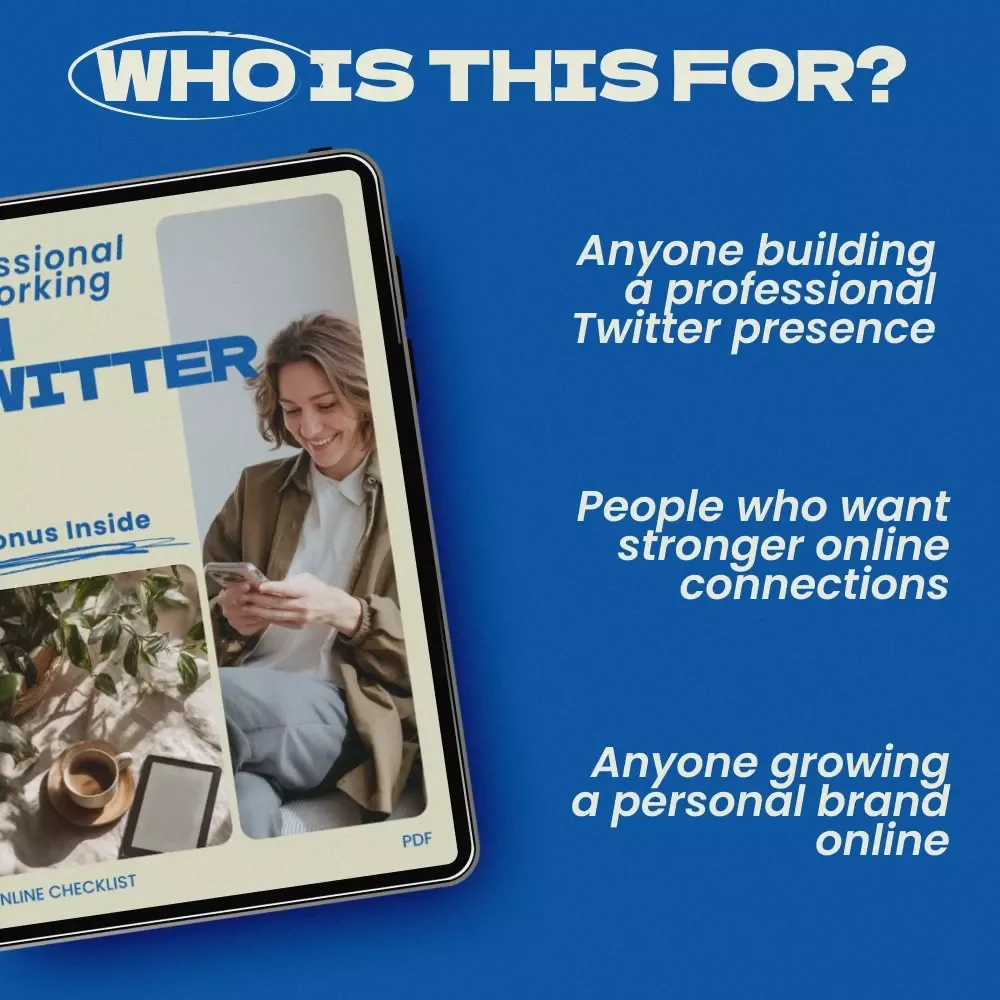 Professional Networking on Twitter Checklist – How to Use Twitter for Professional Networking, Personal Brand Growth, Career Visibility & Industry Connections Digital Download