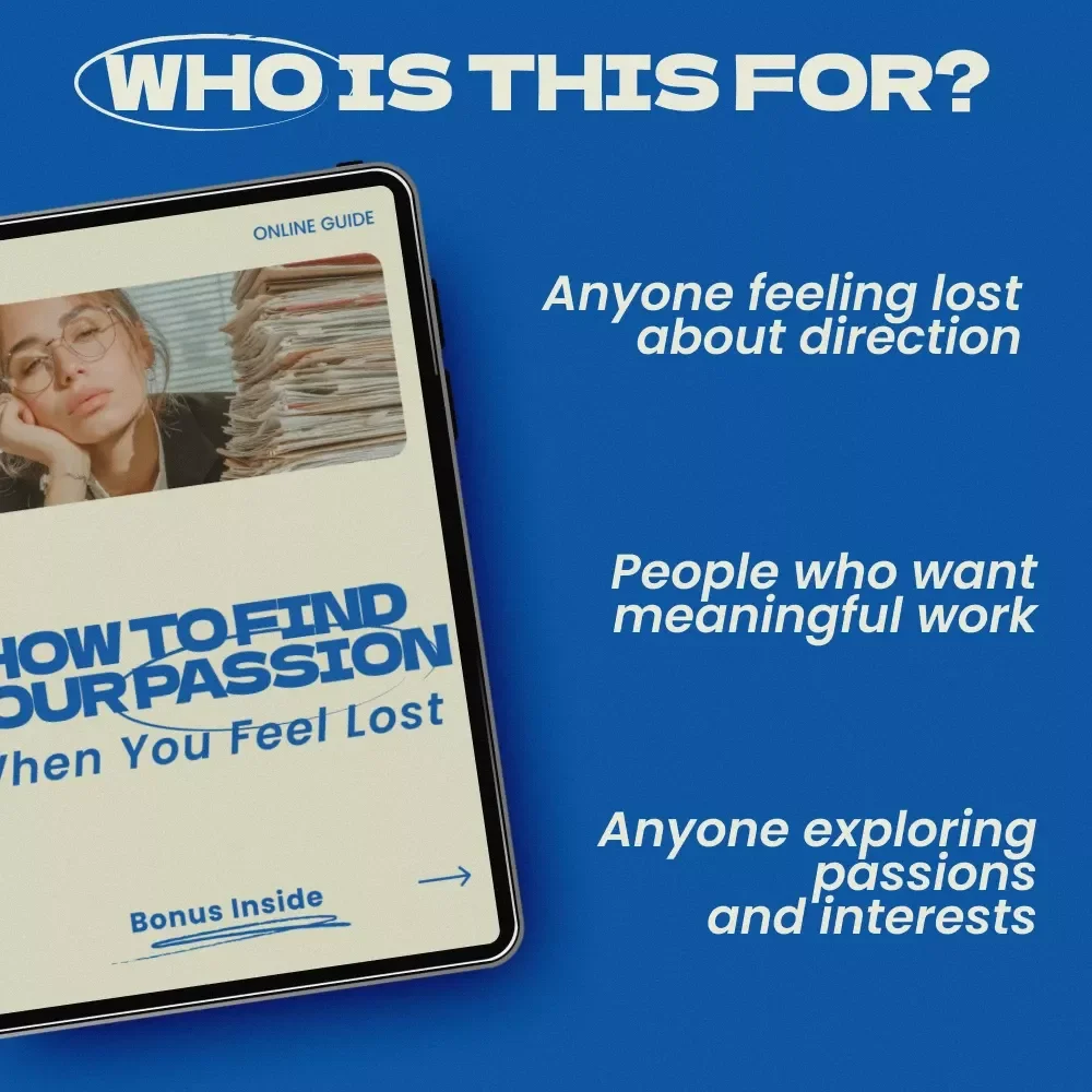 How to Find Your Passion When You Feel Lost Checklist – Printable Self Discovery Guide, Life Direction Workbook, Personal Growth Tool for Anyone Searching “how to find my passion when i feel lost”