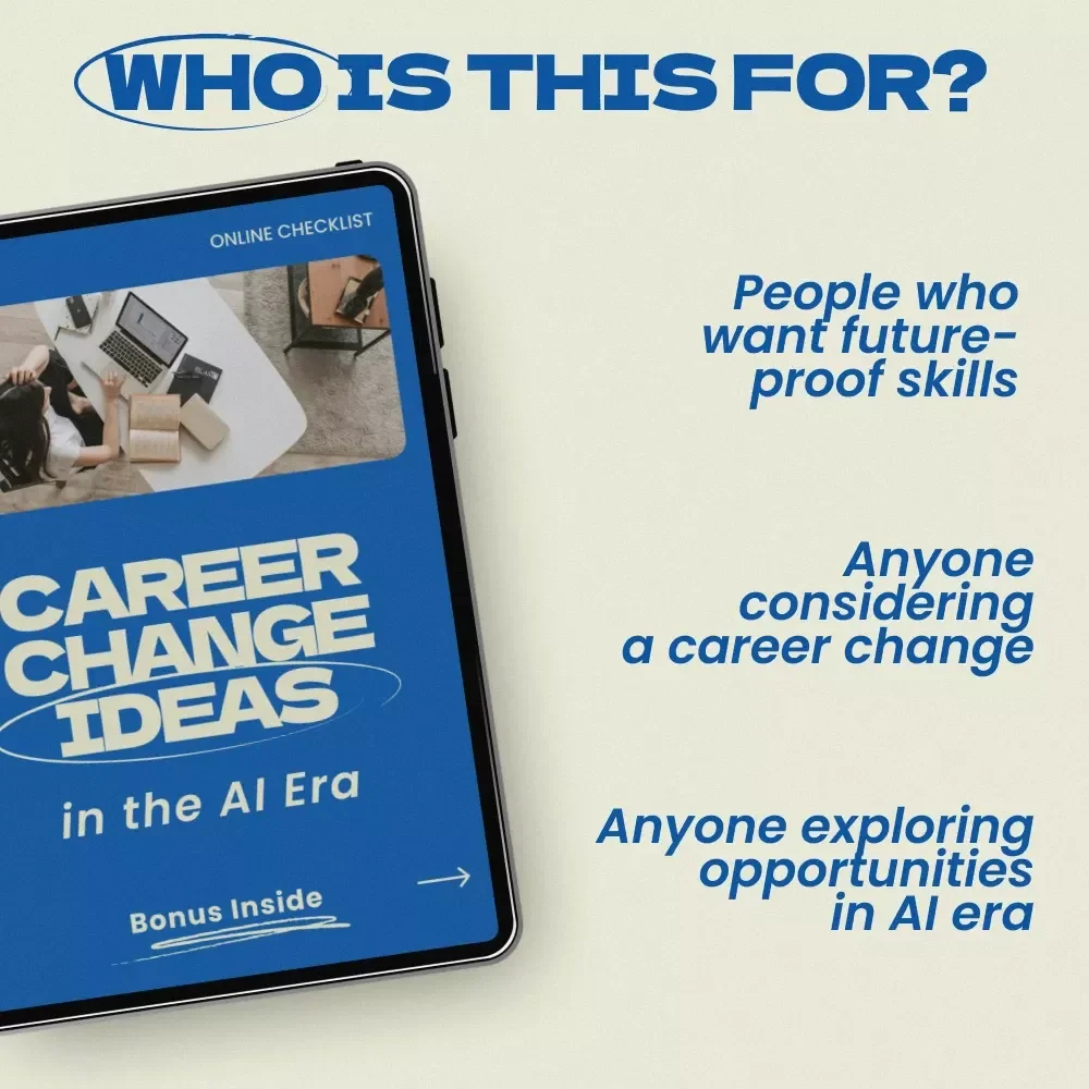 Career Change Ideas in the AI Era – Practical Checklist for Future-Proof Careers, Digital Download Career Planning Guide, Smart Career Change Ideas in the AI Era Resource