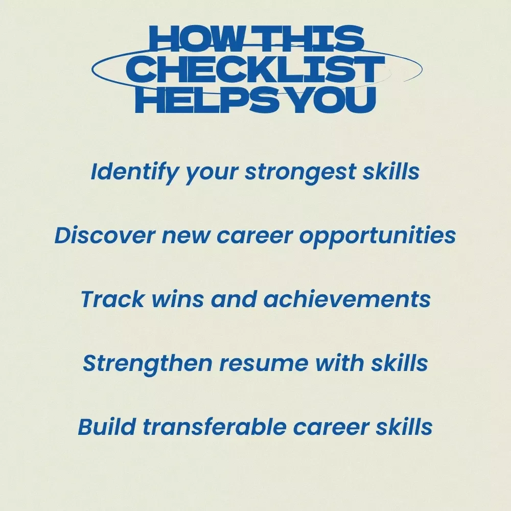 Rethink Your Career: Skills Over Titles – Career Planning Checklist, how to think about your career in skills not titles, Professional Growth & Transferable Skills Guide
