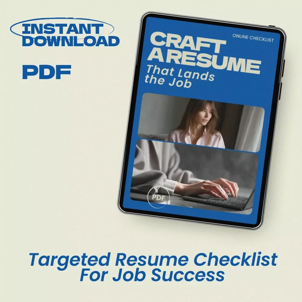 Craft a Resume That Lands the Job – ATS-Friendly Resume Checklist & Step-by-Step Guide on how to build a resume for a specific job | Job Application Planner | Career Success Digital Download