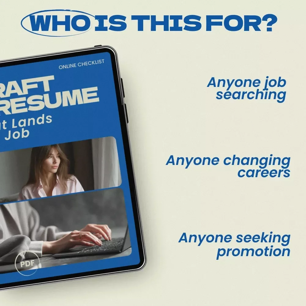 Craft a Resume That Lands the Job – ATS-Friendly Resume Checklist & Step-by-Step Guide on how to build a resume for a specific job | Job Application Planner | Career Success Digital Download