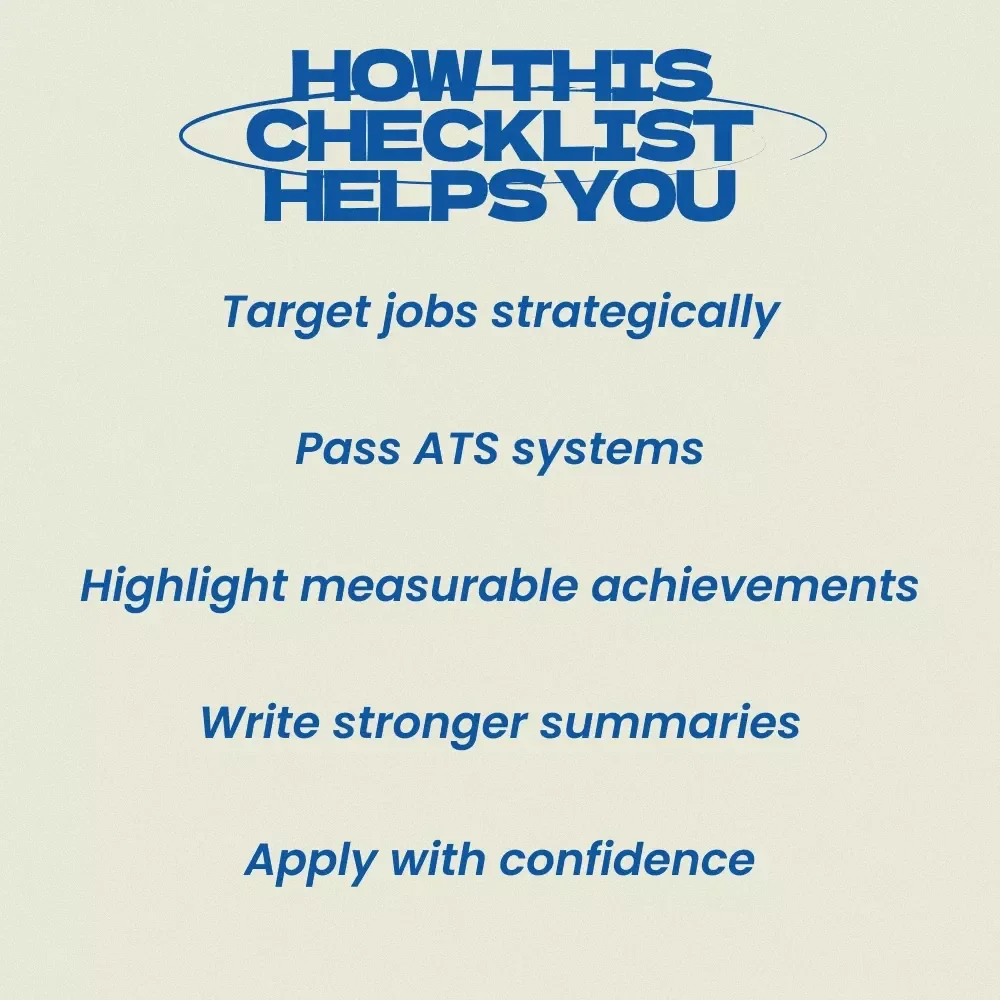 Craft a Resume That Lands the Job – ATS-Friendly Resume Checklist & Step-by-Step Guide on how to build a resume for a specific job | Job Application Planner | Career Success Digital Download