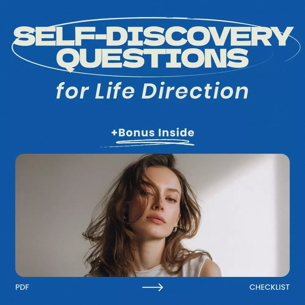 Self-Discovery Questions for Life Direction: A Checklist | Self Discovery Questions for Life Direction Printable PDF, Personal Growth Reflection Workbook, Life Purpose Journal Prompt Checklist