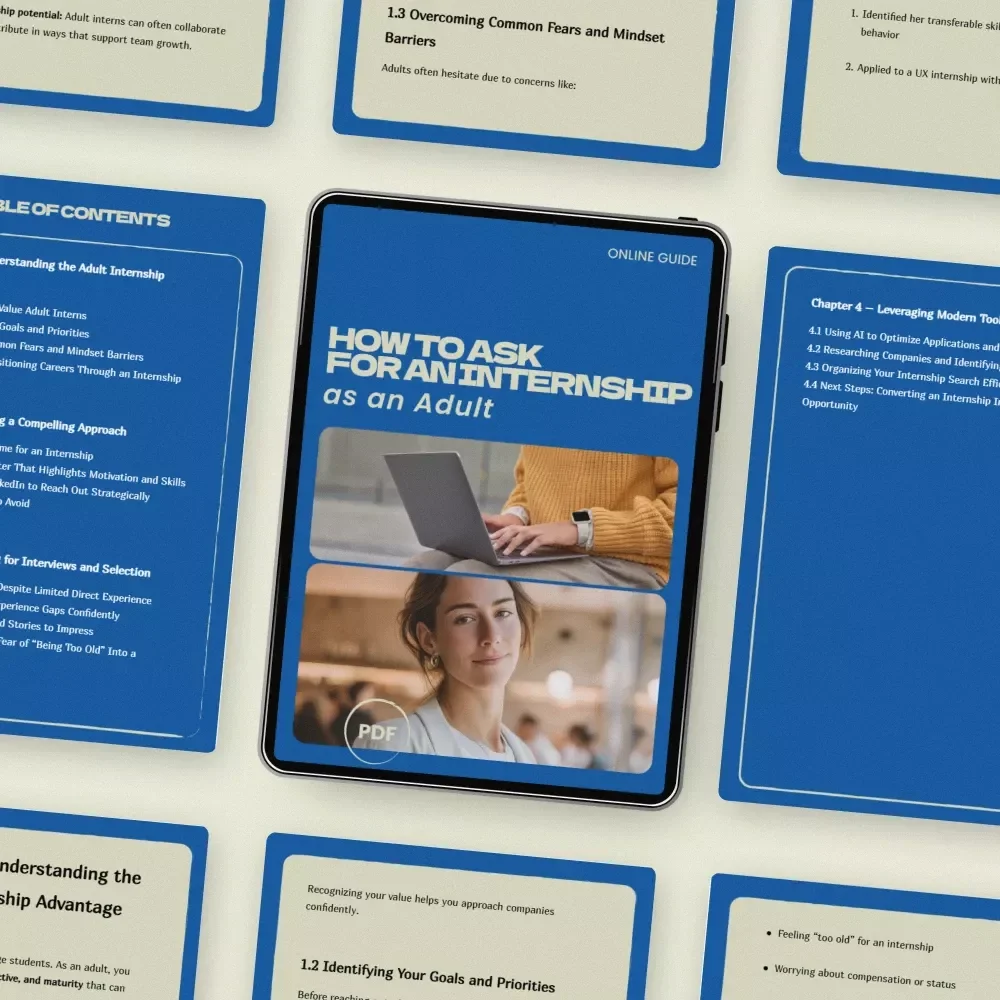How to Ask for an Internship as an Adult – Practical Career Transition Guide, Networking & Outreach Strategy, Resume and LinkedIn Messaging Tips for Adults Seeking Internships