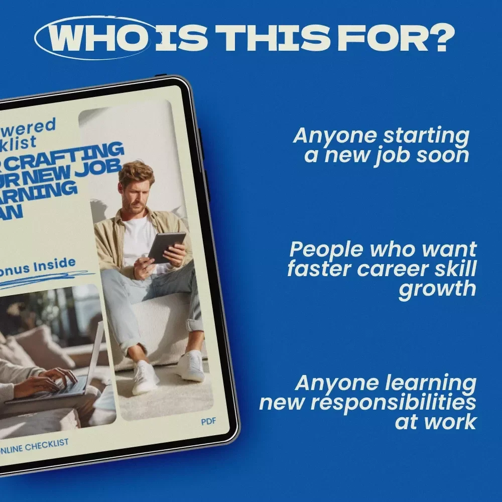 AI-Powered Checklist for Crafting Your New Job Learning Plan | How to Use AI to Build a Learning Plan for a New Job | Career Growth Digital Checklist